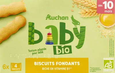 Auchan Baby Bio Biscuits Fondants