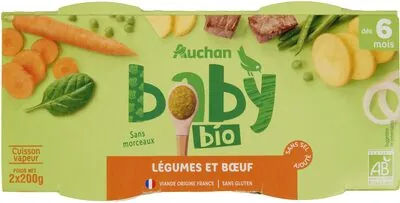 Auchan Légumes et bœuf - 2X200g.