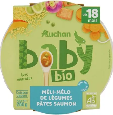 Auchan Méli-mélo de légumes pâtes saumon