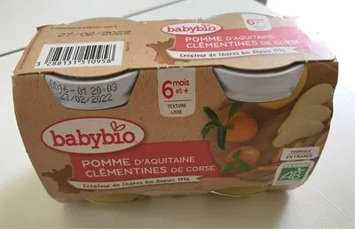 Babybio Bobybio Pomme de Nouvelle-Aquitaine Clémentines de Corse