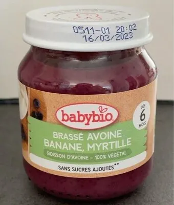 Babybio Brassé avoine banane, myrtille