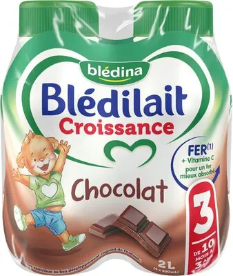 Bledilait BLEDILAIT Croissance Liquide Chocolat 4x500ml De 10 mois à 3 ans