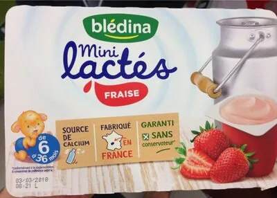 Bledina BLEDINA LES MINI LACTES 6x55g Fraise dès 6 mois