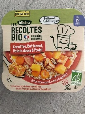 Blédina BLEDINA LES RECOLTES BIO Cocotte de Carottes, Butternut, Patate Douce, et Poulet 230g Dès 12 Mois