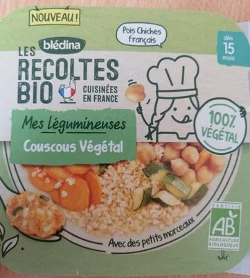 Blédina BLEDINA LES RECOLTES BIO Couscous Végétal 250g Dès 15 Mois