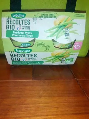 Blédina BLEDINA LES RECOLTES BIO Haricots Verts Pommes de Terre 2x130g Dès 4/6 Mois