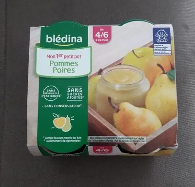 blédina BLEDINA POT FRUITS Pommes Poires 4x130g Dès 4/6 mois