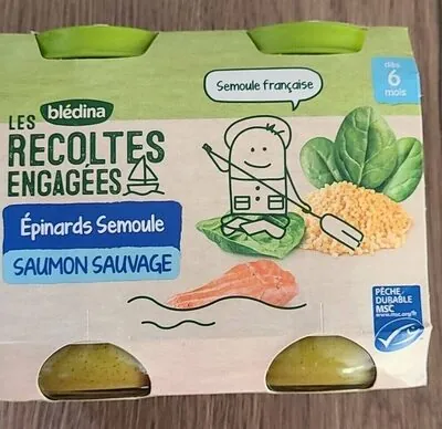 Blédina Epinards Semoule Saumon sauvage - Les récoltes engagées