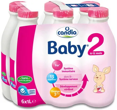 Candia Lait De Suite 2ème âge Babylait Dès 5 Mois 6 Fois 1 Litre