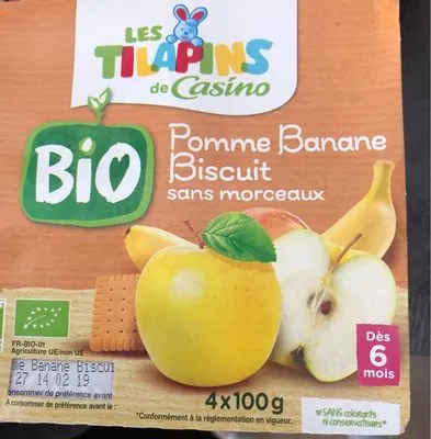 Casino Pomme banane biscuit bio baby