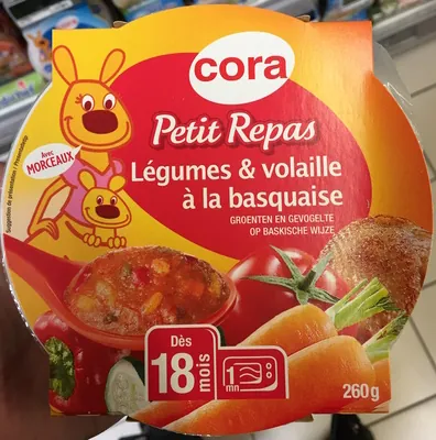 Cora Petits repas - Légumes & Volaille à la basquaise