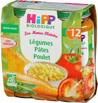 Hipp Petit Pot Legumes Pates Poulet 2X250G