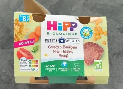 Hipp Petits mijotés carottes boulgour pois chiche boeuf