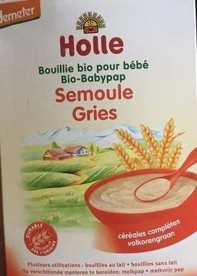 Holle BOUILLIE POUR BEBE SEMOULE APRES 4 MOIS