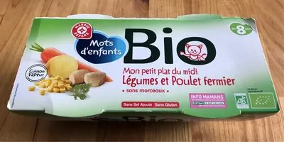 Marque Repère Bols bio Mots d'Enfants Légumes poulet 8 mois