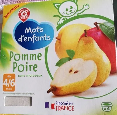 Marque Repère Compote pommes poire