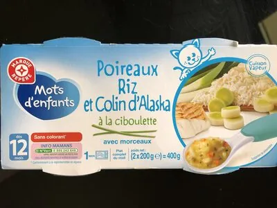 Marque Repère Poireaux Riz et Colin d'Alaska