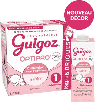 Nestlé GUIGOZ OPTIPRO 1 Lait infantile 1er âge Liquide 6x230ml dès la naissance