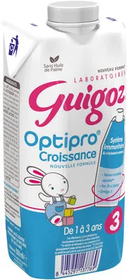 Nestlé GUIGOZ OPTIPRO 3 Croissance Liquide 500ml dès 1 an