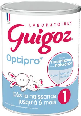 Nestlé GUIGOZ OPTIPRO Lait Infantile 900g 1er âge dès la Naissance
