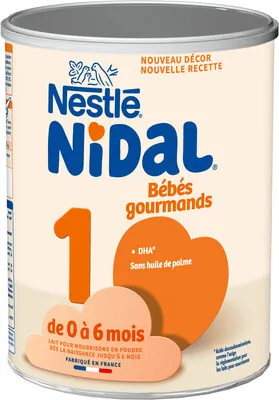 Nestlé NESTLE NIDAL 1 Bébés Gourmands Lait inf 1er âge 800g dès la Naissance