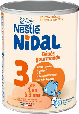 Nestlé NESTLE NIDAL 3 Bébés Gourmands Lait de Croissance 800g dès 1 an
