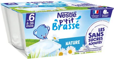 Nestlé NESTLE P'TIT BRASSE Nature Sans Sucres Ajoutés 4x90g dès 6 mois