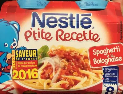 Nestlé P'tite Recette : Spaghetti Bolognaise, dès 8M