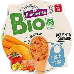 Pommette Assiette BIO Polenta saumon 250g - 15 mois
