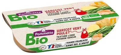 Pommette BOLS BIO Haricots verts Poulet 6 mois 2x200G