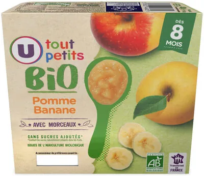 U Dessert bébé Pomme Banane, dès 8 mois - 4x100g - Petits pots bébé
