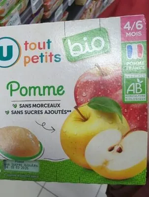 U Dessert bébé Pomme, dès 4 mois - 4x100g - Petits pots bébé