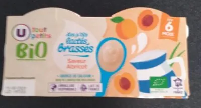 U Dessert lacté brassé Bébé abricot, de 6 à 12 mois - 4x100g