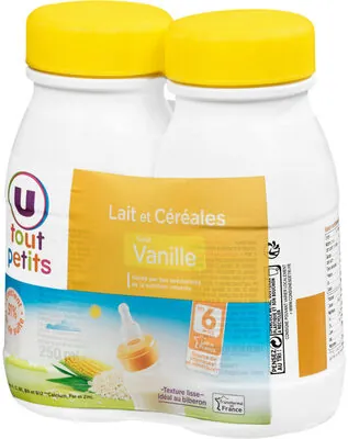 U Lait et céréales goût vanille