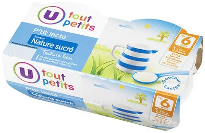 U P'tit lacté saveur nature sucré 6 mois,