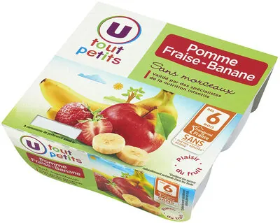 U Pots pour bébé dessert pomme, fraise et banane
